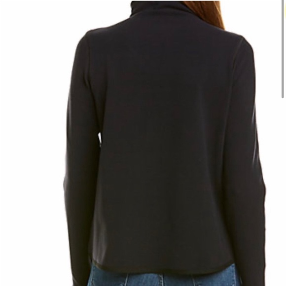 James Perse Black Mock Neck Scuba Knit Pullover Size 1 - Picture 2 of 8